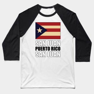 Flag of Puerto Rico Baseball T-Shirt